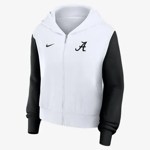 Alabama Athletic Prep Colorblocked Script Women’s Nike College Full-Zip Толстовка с капюшоном цвет белый