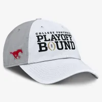 SMU Mustangs 2025 College Football Playoff Bound Club мужские Nike College Adjustable Hat цвет белый