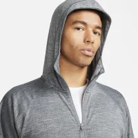 Nike Yoga Dri-FIT мужские Full-Zip Jersey Толстовка с капюшоном цвет серый