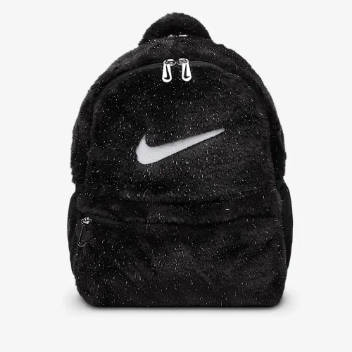 Nike Big дитячі Faux Fur наплічник (11L) колір чорний