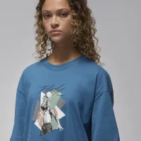 Nike Jordan женская оверсайз Graphic футболка синий