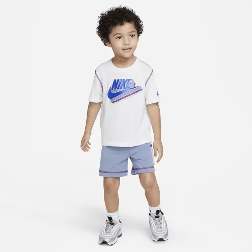 Nike Sportswear Reimagine Toddler French Terry шорти комплект блакитний