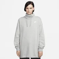 Nike Sportswear Club Fleece жіноча оверсайз Mock-Neck світшот колір сірий