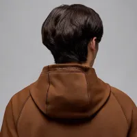 Nike Jordan Sport Hoop Fleece мужские Dri-FIT Full-Zip Толстовка с капюшоном цвет коричневый