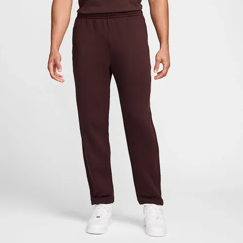 Nike Wool Classics Open-Hem Fleece Pants колір коричневий