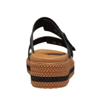 Шлёпанцы Crocs Brooklyn Woven Buckle Low Wedge 209978-001 - Черные