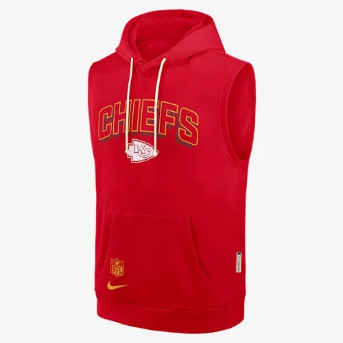 Kansas City Chiefs Sideline чоловічі Nike Dri-FIT NFL Sleeveless Pullover Толстовка з капюшоном колір червоний