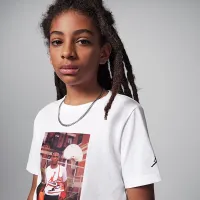 Nike Jordan Big детские MJ Photo футболка цвет белый