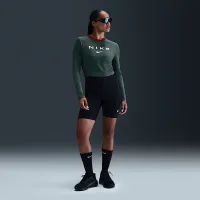 Nike Sportswear Chill Knit жіноча Slim Long-Sleeve Cropped Graphic Tee колір зелений