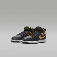 Nike Jordan 1 Mid Little детские Кроссовки цвет черный