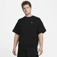 Nike Solo Swoosh чоловічі Short-Sleeve French Terry Top колір чорний