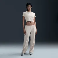 Nike Sportswear Chill Knit женская Cropped футболка цвет коричневый