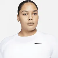 Nike Essential Dri-FIT жіноча Long-Sleeve Hydroguard Swim Top (великі розміри) колір білий