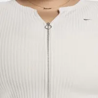 Nike Sportswear Chill Rib женская Slim Full-Zip Cardigan (большие размеры) цвет коричневый