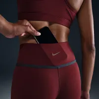Nike One женская С высокой Талией 7/8 лосины цвет красный