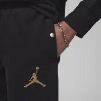 Nike Jordan Take Flight цвет черный and Gold Fleece Pants Big Kids Pants цвет черный