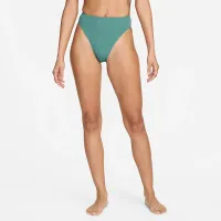 Nike женская С высокой Талией Bikini Swim Bottom цвет зеленый