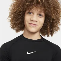 Nike Pro Big детские (для мальчиков) Dri-FIT Long-Sleeve Top цвет черный