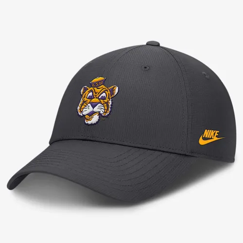 LSU Tigers Core Rise Vault мужские Nike Dri-FIT College Adjustable Hat цвет серый