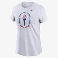 USATF женская Nike Running футболка цвет белый