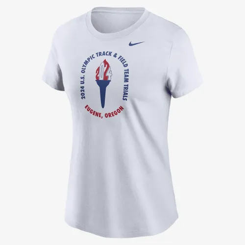 USATF женская Nike Running футболка цвет белый