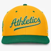 Oakland Athletics Cooperstown Pro мужские Nike Dri-FIT MLB Adjustable Hat Yellow