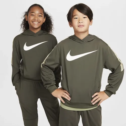 Nike Sportswear Club Big детские Pullover Knit Толстовка с капюшоном цвет зеленый