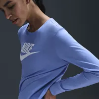 Nike Sportswear Essentials жіноча Long-Sleeve Logo футболка блакитний