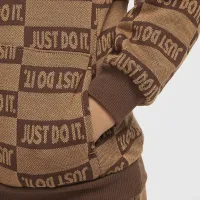 Nike Sportswear Textuцвет красный Club Little детские Fleece Pullover Толстовка с капюшоном цвет коричневый