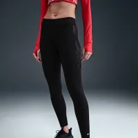 Nike Pro жіноча Mid-Rise Full-Length лосіни колір чорний