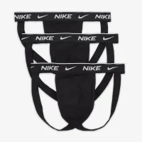 Nike Dri-FIT Essential Cotton Stretch Men's Jock Strap (3-Pack) Black