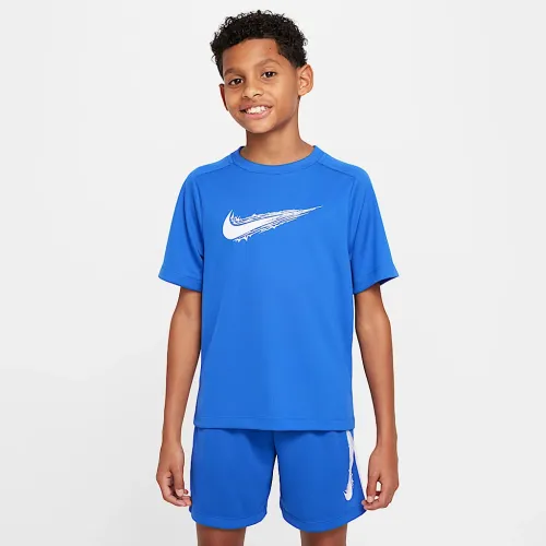 Nike Multi Big дитячі (для хлопчиків) Dri-FIT Short-Sleeve Top блакитний