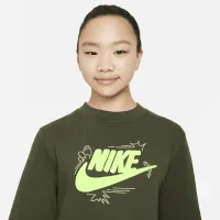 Nike Sportswear Club+ Big дитячі світшот колір зелений
