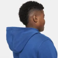 Nike Sportswear Club Fleece Big детские Pullover Толстовка с капюшоном (Extended Size) синий