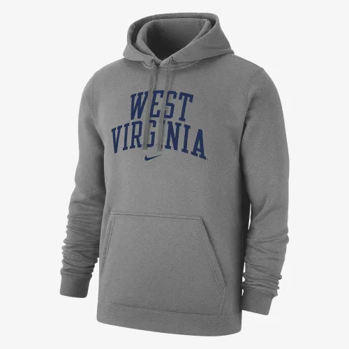 West Virginia Club Fleece чоловічі Nike College Pullover Толстовка з капюшоном колір сірий