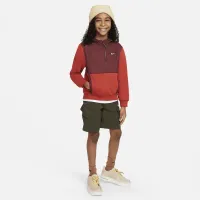 Nike Outdoor Play EasyOn Big дитячі Fleece Толстовка з капюшоном колір червоний