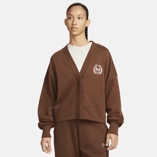 Nike Sportswear женская Over-оверсайз Cardigan цвет коричневый