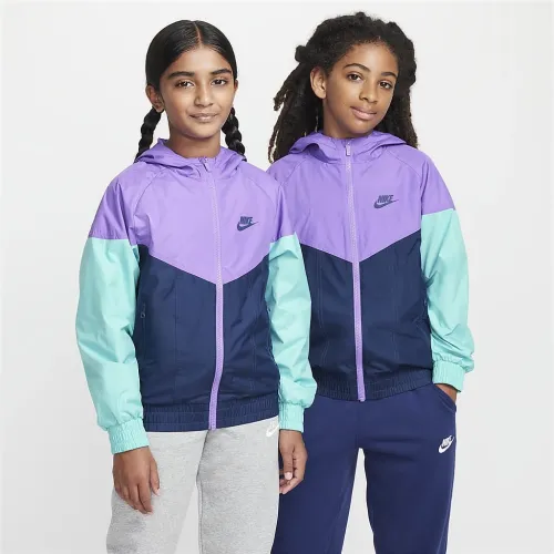 Nike Sportswear Windrunner Big детские Hooded Repel Куртка цвет фиолетовый