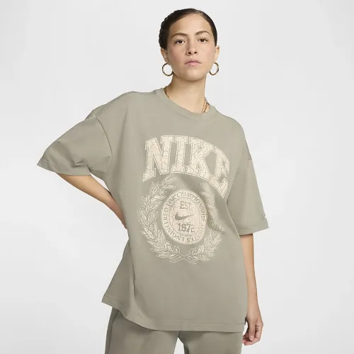Nike Sportswear Essential жіноча оверсайз футболка колір зелений