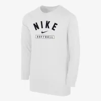Nike Big детские Softball Long-Sleeve футболка цвет белый