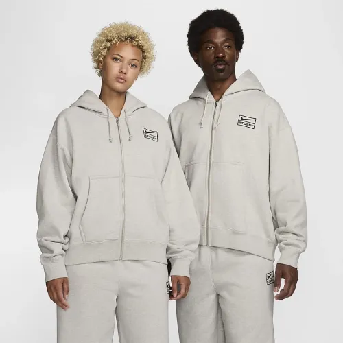 Nike x Stüssy Full-Zip Fleece Толстовка с капюшоном цвет серый