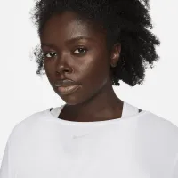 Nike Dri-FIT One Luxe жіноча Twist Cropped Short-Sleeve Top (великі розміри) колір білий