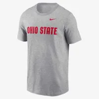 Ohio State Buckeyes Primetime Wordmark мужские Nike College футболка цвет серый