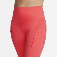 Nike Go женская Firm-Support С высокой Талией 7/8 лосины с карманамицвет красный