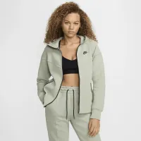 Nike Sportswear Tech Fleece Windrunner женская Full-Zip Толстовка с капюшоном цвет зеленый