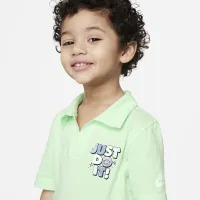 Nike Sportswear Create Your Own Adventure Toddler Polo and шорти комплект блакитний