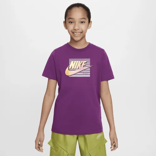 Nike Sportswear Big детские футболка цвет фиолетовый