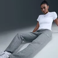Nike Sportswear Phoenix Fleece женская Mid-Rise Open-Hem Pants цвет серый