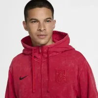 Liverpool FC Club Third мужские Nike Soccer Full-Zip French Terry Толстовка с капюшоном цвет красный