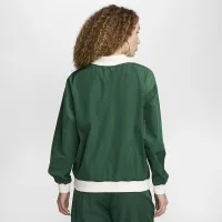 Nike Sportswear Essential женская Loose UV Woven Long-Sleeve V-Neck Top цвет зеленый